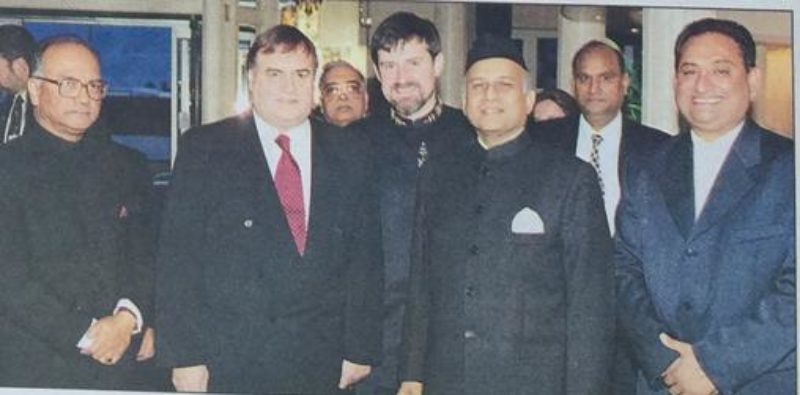 Barry with Deputy Prime Minister John Prescott and Indian High Commissioner Lalit Mansingh in 1999